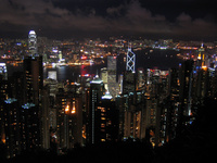 View from the peek at night
