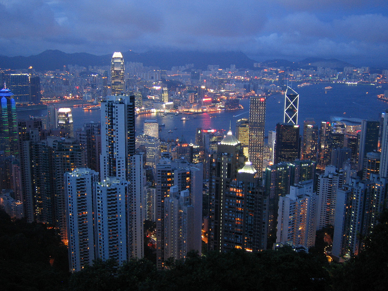 View from the peek at dusk