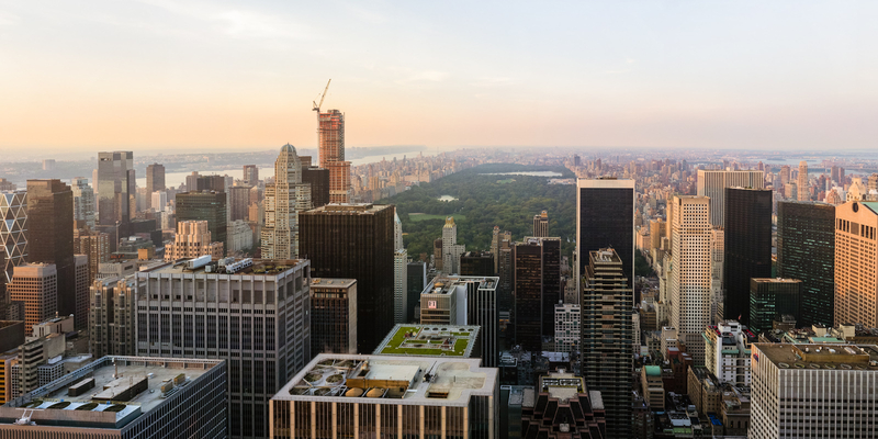 Central park from Rockefeller Center, New York