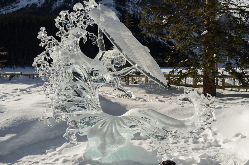 Ice sculpture at the Fairmont