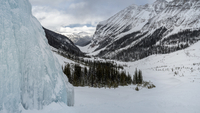 Ice cascade in Lake Louise